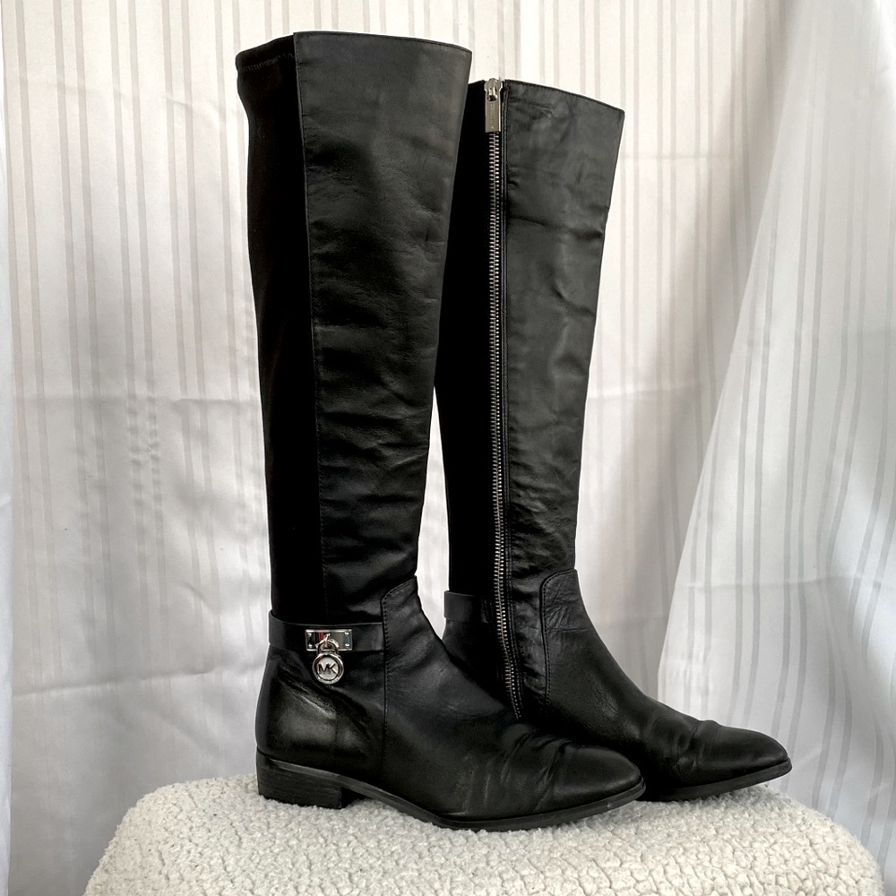 Michael Kors black riding boot